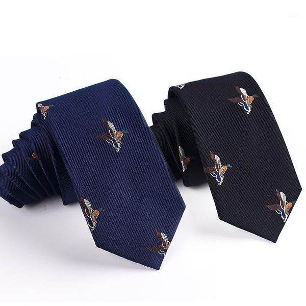 

6cm jacquard tie animal embroidery fashion men's casual korean version of polyester yarn-dyed necktie mens gift1, Black;gray