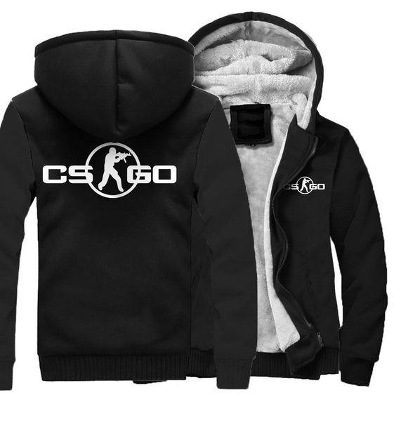 

cs go costume cosplay hoodie winter fleece sweatshirts harajuku brand men's sportswear hoodies men casual coat jakcet hoody, Black