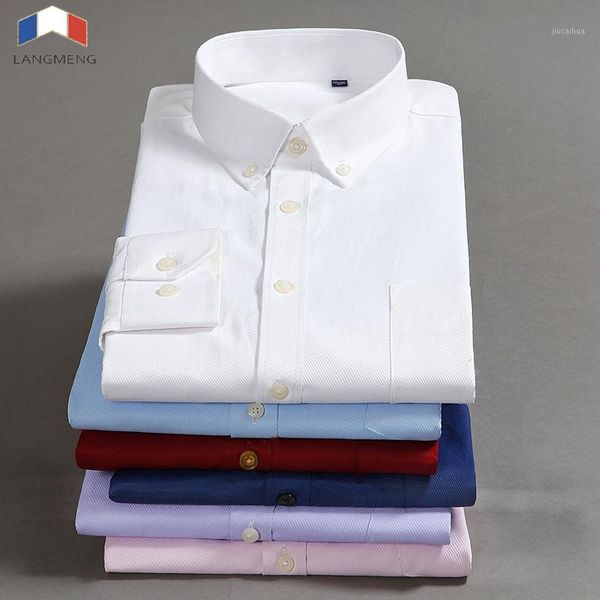 

langmeng 2018 brand plus size 7xl men dress shirts mens slim fit casual shirt twill solid color formal social shirt easy care1, White;black