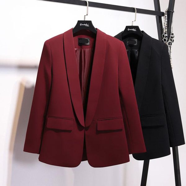 

women's suits & blazers fashion spring and autumn green fruit collar a buckle jacket female wild small suit was thin in the long wine r, White;black