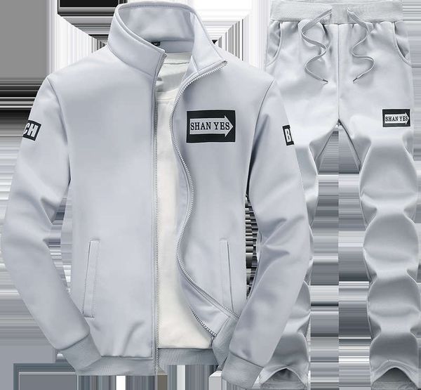 

multiple choices of sportswear sweater suit two piece men's coat fall, Gray