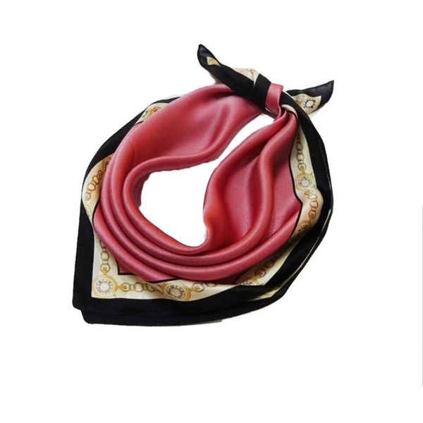 

scarves 100% silk square scarf women's bow headband handkerchief bandana bag accessories for gift, Blue;gray