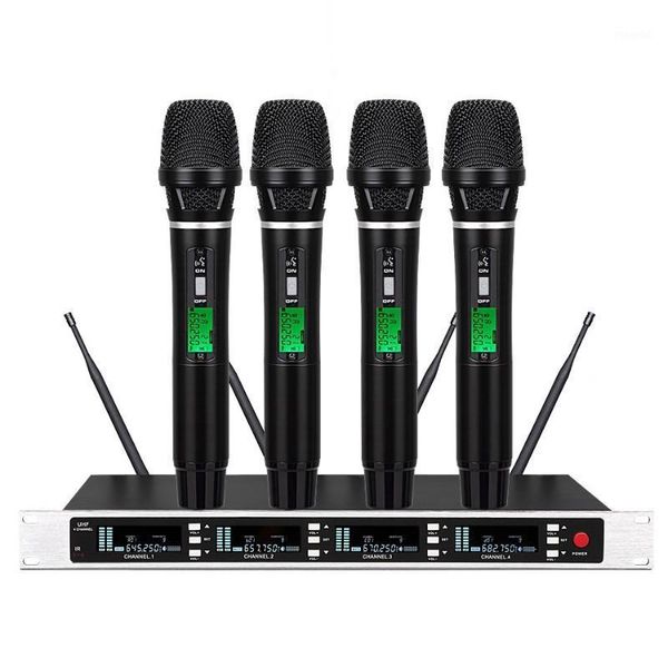 

bolymic true diversity 4 channel uhf wireless microphone system 4 handheld professional cordless mic up to 490ft for karaoke1