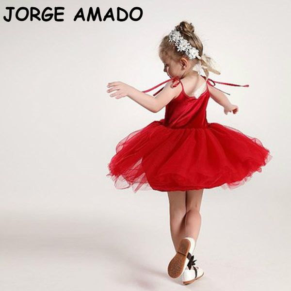 

2021 valentine's day girls dresses velvet tutu knee length princess dress flower girl dresses e28803, Red;yellow