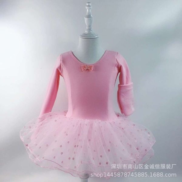 

winter ballet girl's children's long sve plush dance thickened stage performance exercise examination drs peng skirt, Blue
