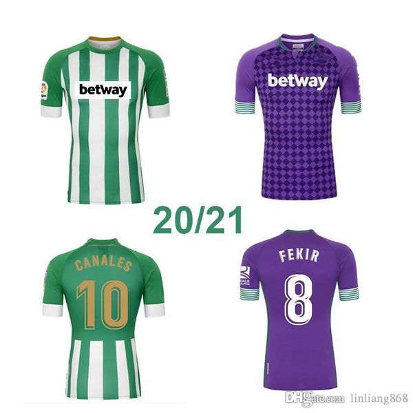 

new 20 21 real betis men football jerseys joaquin loren boudebouz bartra home away canales, Black