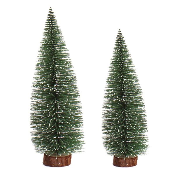 

christmas decorations 2 pcs mini tree a small pine placed in the deskdecoration for home xmas (20cm & 15cm)