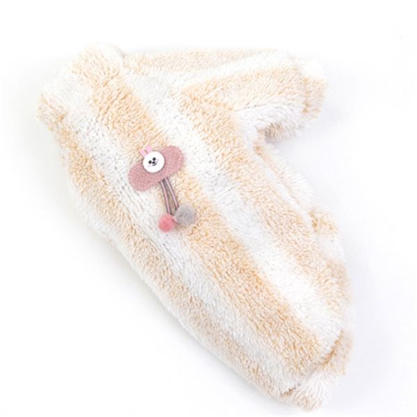 

multi color stripe plush dog clothes cute small dogs winter sweater keep warm rabbit cherry fleece clothing 8 1gl h1
