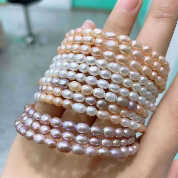 

three-layer bracelet natural pearl bracelets, Black