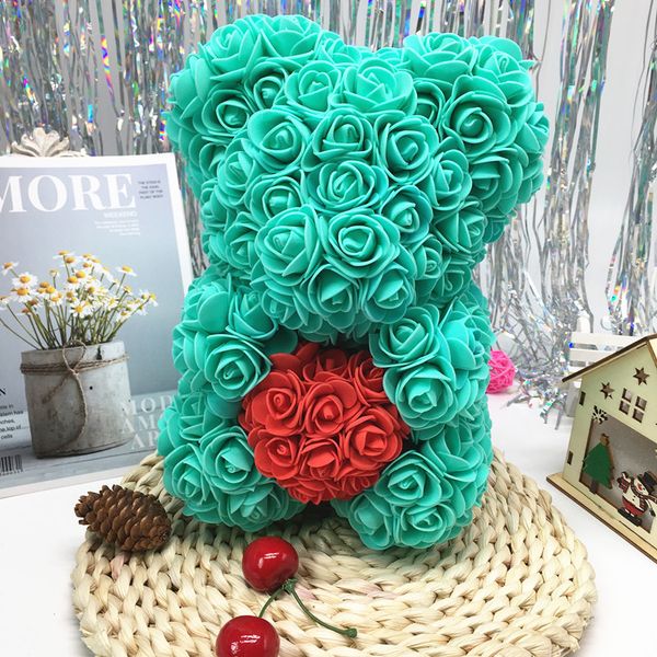 

new eternal life rose bear christmas gift foam rose flower birthday party teddy bear wedding gift 111 n2