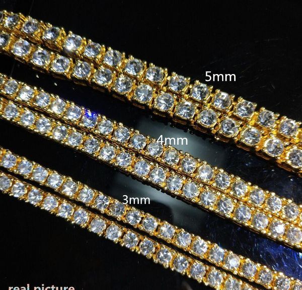 

men's hip hop bling bling iced out tennis chain 1 row m/4mm necklaces sumptuous clastic high grade men cha jllofu dayupshop, Black