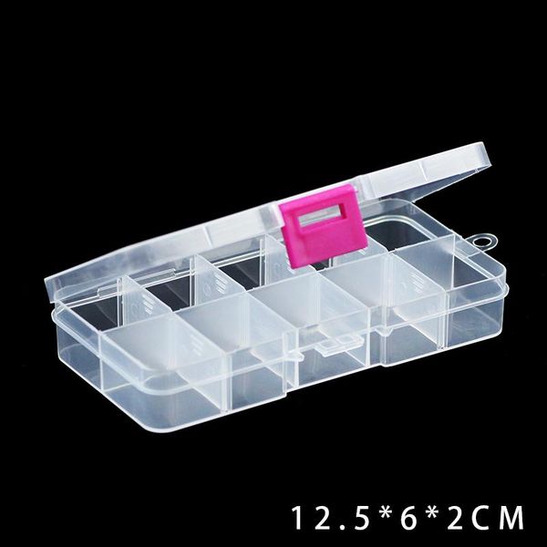 

jhnby регулируемое 10 слоты отсек пластиковые jewelry box для хранения case контейнер для организатора бусы серьги кольца подарочные коробки