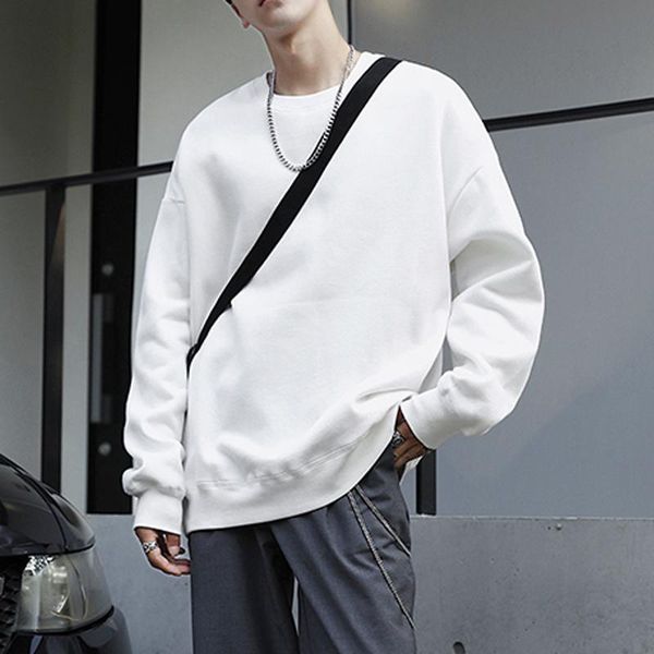 

men's sweaters 2021 spring autumn fleece loose hoodie men sweatshirts oversize streetwear jersey, White;black