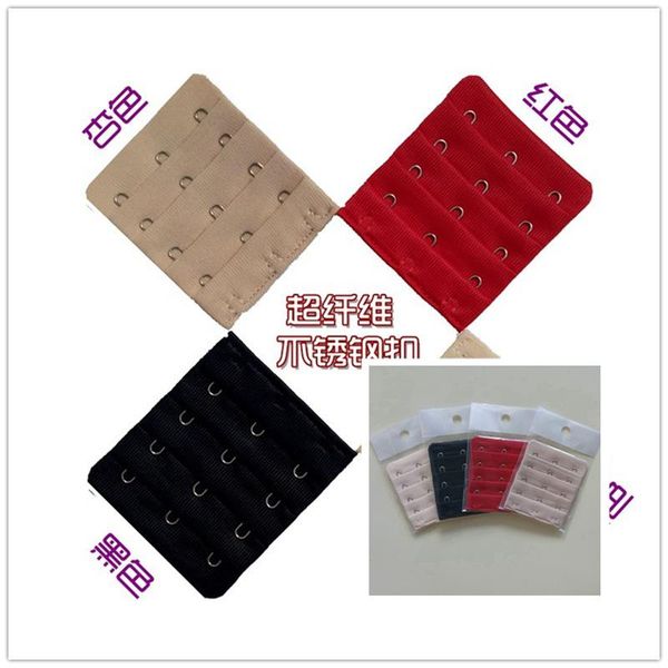 

camisoles & tanks microfiber four rows and three buckles bra extender stainless steel underwear jia zhang kou soft comfortable back closure, Black;white