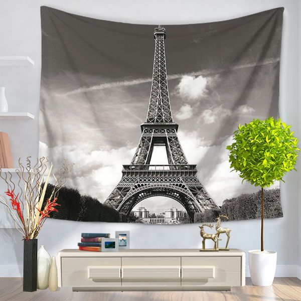 

famous effiel tower tapestries polyester living room bedspread sheet home decorative wall hanging tapestry beach towel 150cm*130cm