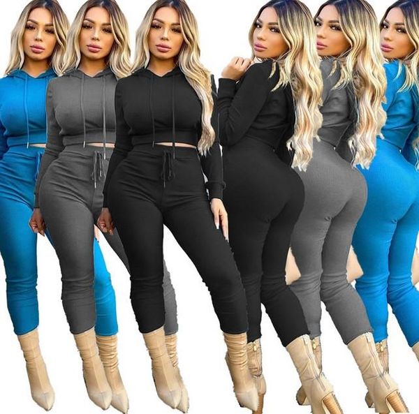 

sporty drawstring lookie leggings соответствует двух частям набор женщин карманные карманы на молнии сплошная растягивающая трексуита осення, Gray