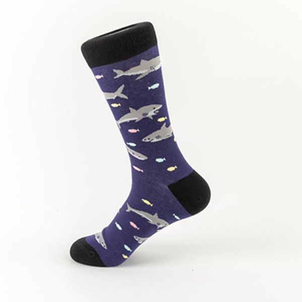 

peonfly novelty streetwear happy socks men harajuku hip hop shark sea fish pattern art designer men socks cotton calcetines wmtapx xhlove, Black