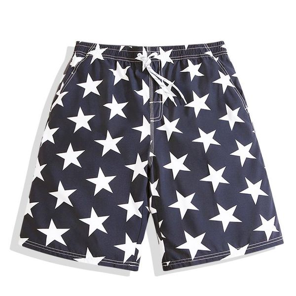 

summer quick-drying loose five points beach trousers printed swimsuit men's and women's quintuple swimming trunks surf pants