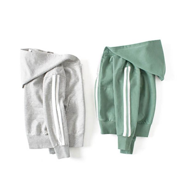 

fashion children's hoodie solid color hooded sweater baby girls boys clothes toddler kids girl boy wear hooded jacket 201126, Blue;gray