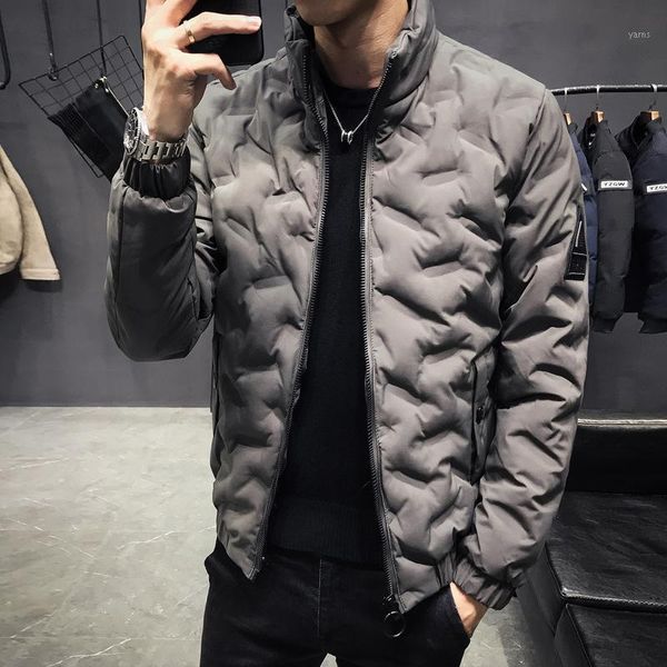 

version slim down cotton padded clothes men's korean fashionable thickened cotton padded jacket winter clothes for men1, Black