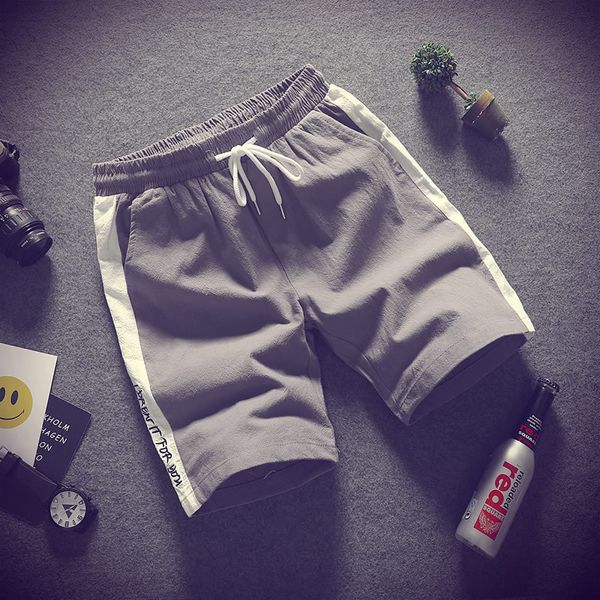 

2019 summer new casual trend beach youth sports shorts men's pants, White;black