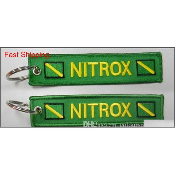 

scuba diving diver key chain banner keychain green nitrox scuba professional diving diver key chain 13 x 2.8cm 100pcs lot 41rrh, Silver