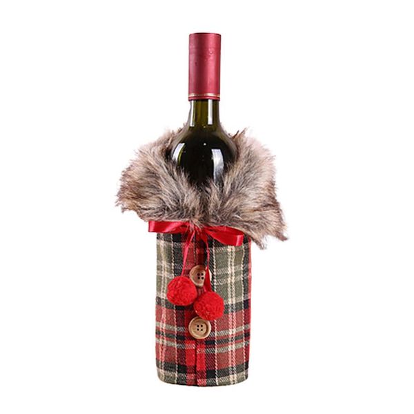 

рождество бутылки вина обложка санта-клаус бутылки вина обложка рождественские украшения для дома новый год xmas dinner party таблица декора