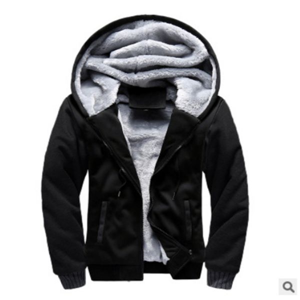 

coat sweater korean new sports plush hooded autumn winter men's baseball uniform, Gray