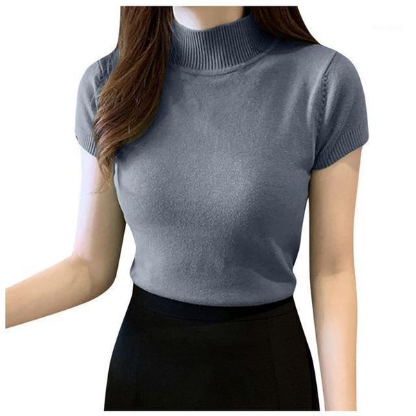 

women's t-shirt basic classic summer t-shirt ladies elegant pure color short sleeve pure cotton loose casual ladies1, White