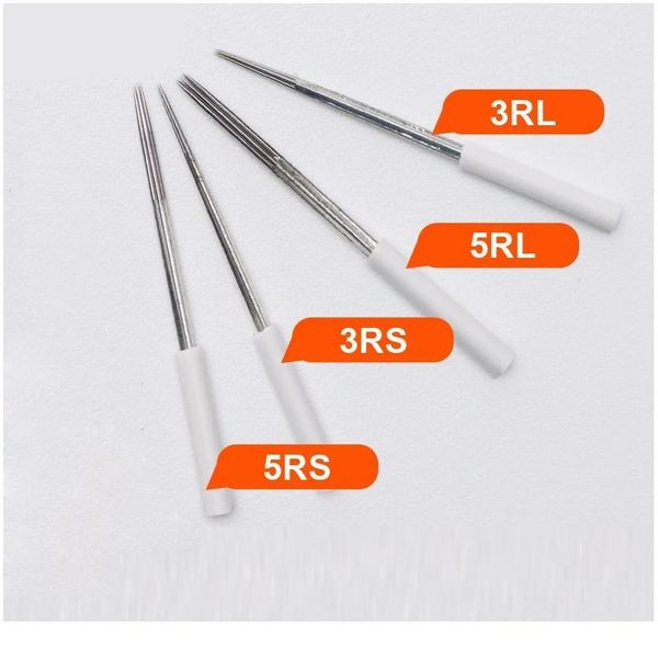 

50pcs microblading manual 3p round rs / rl permanent makeup eyebrow flex tattoo needles fog for 3d blade blade tebori qylcez