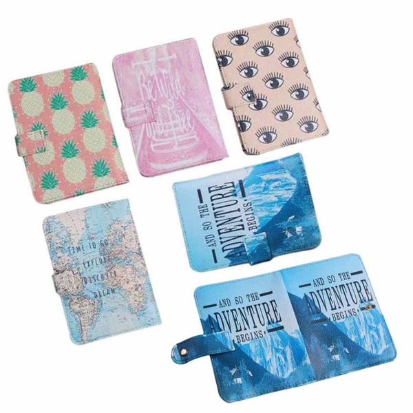 

storage bags pattern passport holder pu leather id bag travel case business