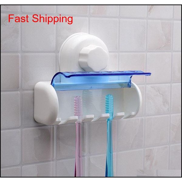 

2016 new plastic dust-proof toothbrush holder bathroom kitchen family toothbrush suction cups holder wall qylkba bdesports