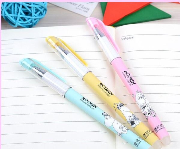 

wholesale- erasable gel pens moomin blue colored kawaii gift gel-ink pens for writing cute stationery office school jllhpe bdedome