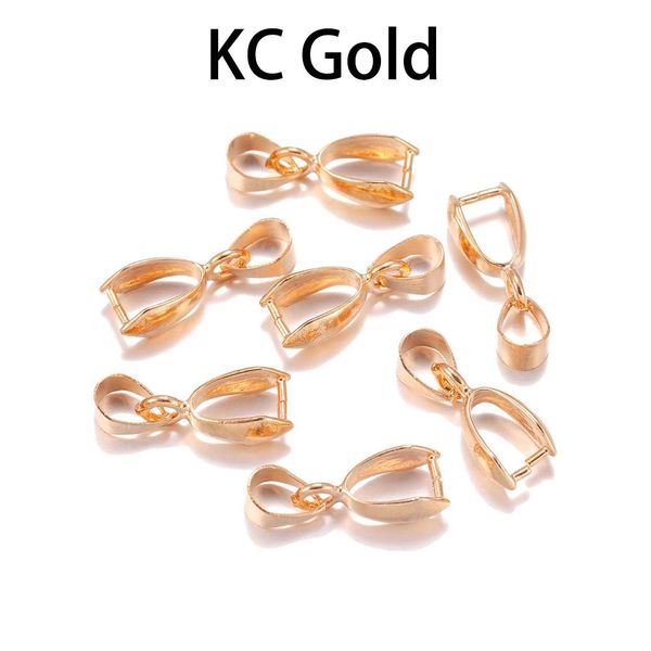 

50pcs/lot gold copper pendant clasps hook bails clips connectors for jewelry making diy necklace pendants clasp wmtkgs