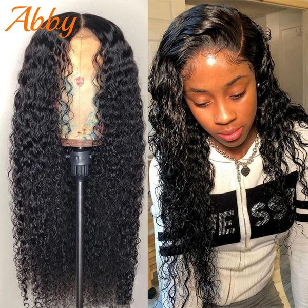 

13x6 hd transparent lace frontal wigs 180% density peruvian water wave 4x4 lace closure human hair wigs for women, Black;brown