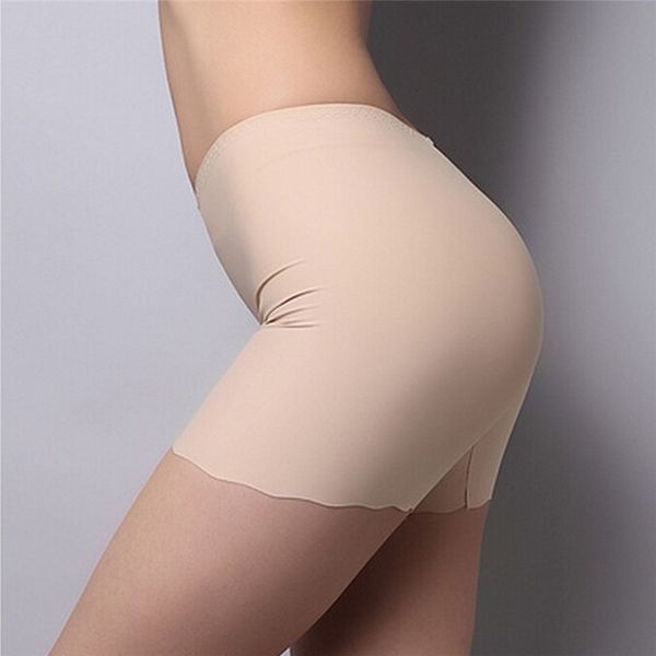 

women summer soft cotton seamless safety under skirt shorts modal ice silk breathable short tights underwear 3colors, White;black