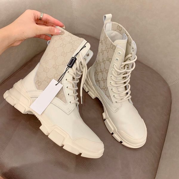 

leather casual women's shoes designer comfort brand in the tube luxury ladies martin boots shoe box, Red;white