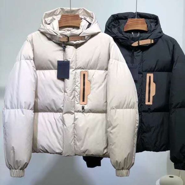 

2020 fashion men's down parka women down jacket coats outdoor warm feather coats doudoune homme coat outerwear 1:1 original, Black