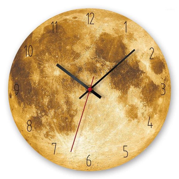 

selling home moon creative living room wall clock acrylic decorative black hole clock1