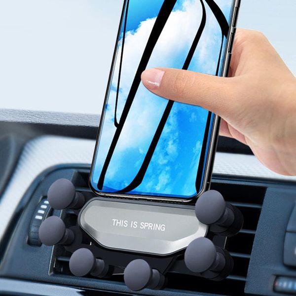 

universal gravity car phone holder air vent auto grip mount stand for huawei p30 pro no magnetic mobile smartphone cell support