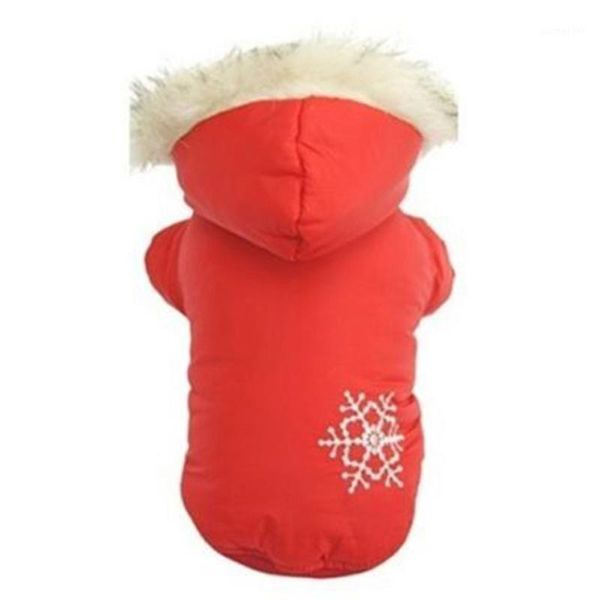 

pet padded small dogs winter warm thicken snowflake hoodie coat jacket clothes1