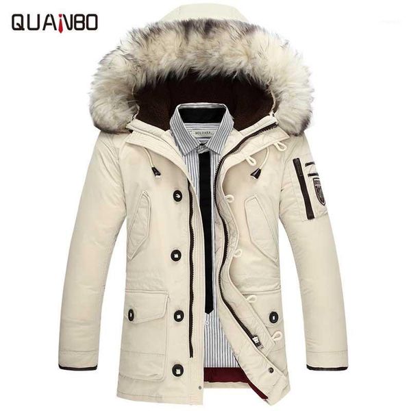 

2020 new brand clothing jackets thick keep warm men is down jacket fur collar hooded down jacket winter coat male1, Black