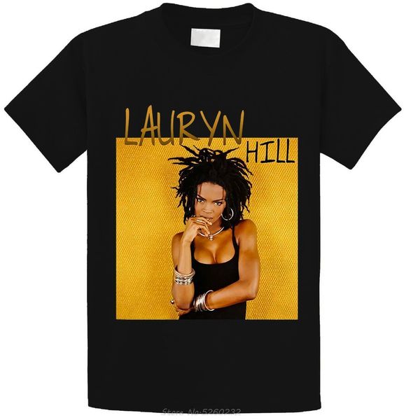 

lauryn hill poster men's / women's t shirt 100% cotton short sleeve o-neck tee shirts, White;black