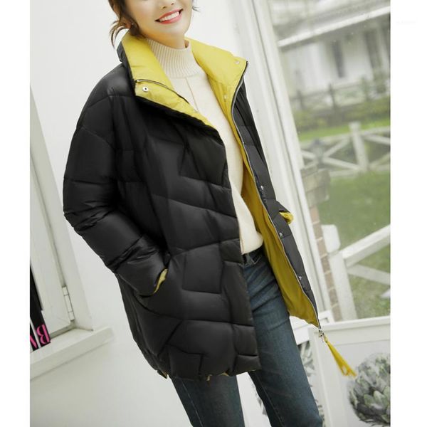 

duck down coat winter jacket women clothes korean vintage jackets harajuku black down coat parka doudoune femme hiver zl13641