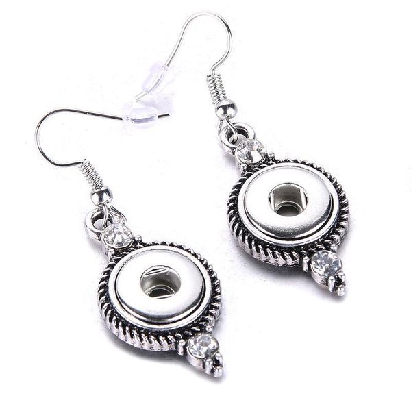 

2019 new 18mm 12mm snap jewelry fashion vintage crystal snap earrings for women fit snap button earrings for women earrings q bbynsd, Golden