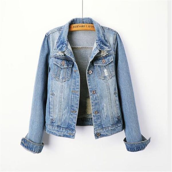 

2018 plus size 5xl denim jacket women boyfriend jean coat streetwear harajuku vintage autumn basic outerwear, Black;brown
