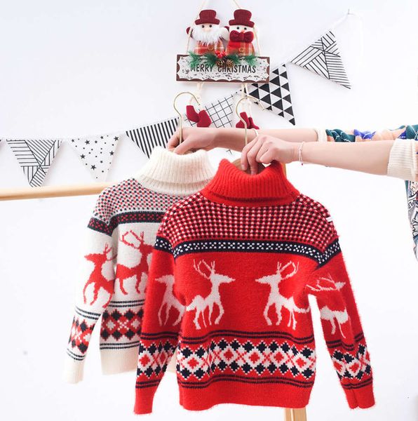 

autumn winter christmas new korean children's mink veet solid color elk turtleneck men's and women's treasure thickened sweat, Blue