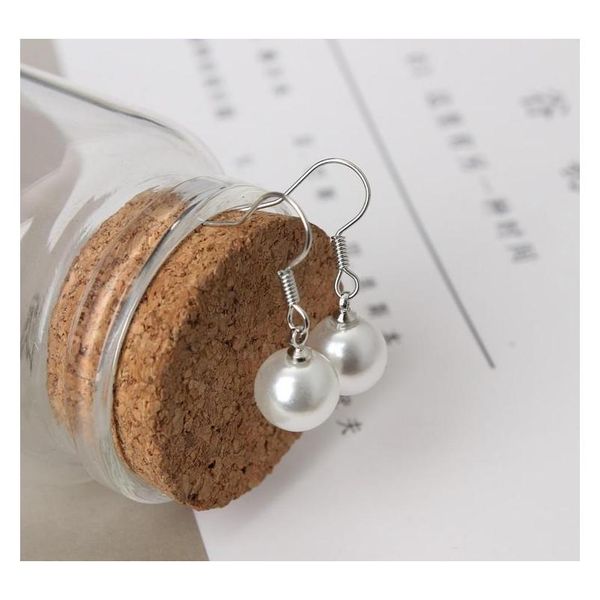 

8mm natural freshwater pearl earring natural pearl ear cuff pearl earring wholesale shipping obgqi s2dy0, Silver