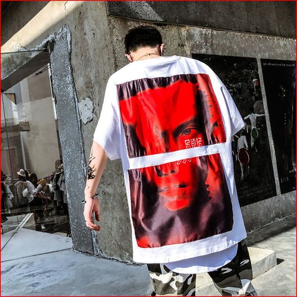 

2021 summer men great dimensions hip hop shirt t-3 funny street dance loose t-shirts vintage women couple of clothes lw91, White;black