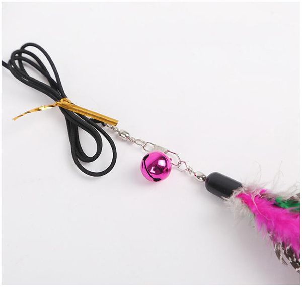 

pet cat catcher teaser toy plush turkey feather cat toy newly design with bell plastic cute bird feath jllqog